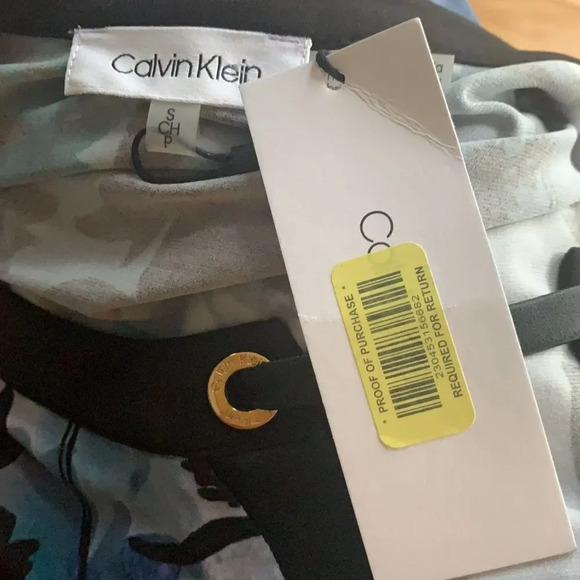 Calvin Klein foliage silhouette vegan leather top - Picture 6 of 6